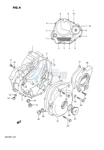 DR250 (E24) drawing CRANKCASE COVER