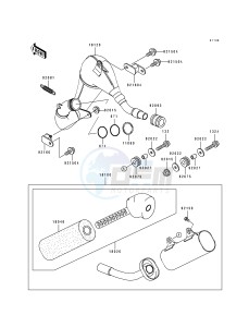 KX 250 K [KX250] (K) [KX250] drawing MUFFLER-- S- -