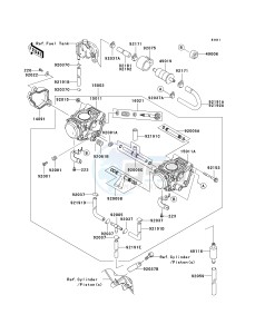 KSV 700 A [KFX 700] (A6F-A9F) A6F drawing CARBURETOR