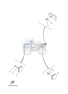 YFM450FWA YFM450DE GRIZZLY 450 IRS (1CUL 1CUM 1CUN) drawing ELECTRICAL 2