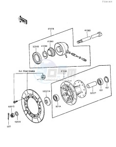 KL 250 D [KLR250] (D2-D3) [KLR250] drawing FRONT HUB