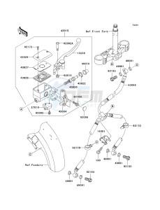 VN 1600 B [VULCAN 1600 MEAN STREAK] (B6F-B8FA) B6F drawing FRONT MASTER CYLINDER