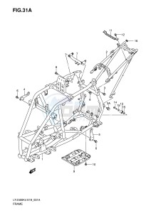 LT-Z400 (E19) drawing FRAME (MODEL K5 K6 K7)