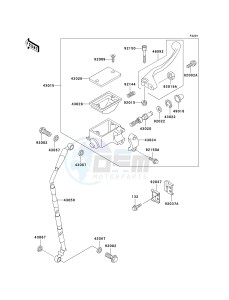 KDX 220 A [KDX220R] (A9) [KDX220R] drawing FRONT MASTER CYLINDER