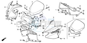 XL125V VARADERO drawing COWL (XL125V1/2/3/4/5/6)