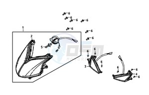 JET 4 50cc (L8) EU EURO4 drawing HEAD LAMP COMPLETE.