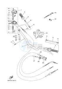 YFZ450R YFZ45YSSH YFZ450R SPECIAL EDITION (BW26) drawing STEERING HANDLE & CABLE