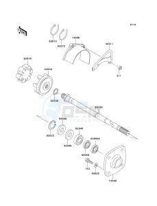 JS 800 A [800 SX-R] (A6F-A9F) A8F drawing DRIVE SHAFT