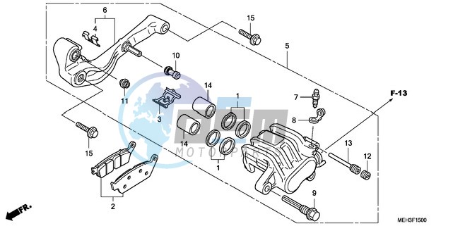 REAR BRAKE CALIPER