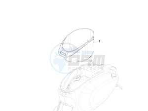 SPRINT 50 4T-3V E2 NOABS (NAFTA) drawing Helmet housing - Undersaddle