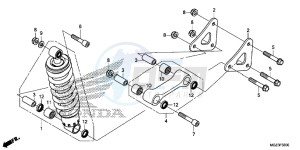 CBR500RE CBR500R UK - (E) drawing REAR CUSHION