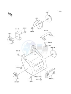 KLX 300 A [KLX300R] (A7-A9) [KLX300R] drawing REFLECTORS-- CN- -