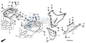 CBR125RW9 Europe Direct - (ED / WH) drawing UNDER COWL (CBR125RW7/RW9/RWA)