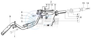 Liberty 125 Leader RST ptt(F) France drawing Handlebars component parts