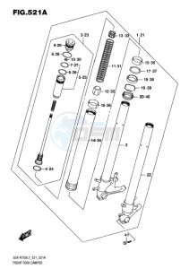 GSX-R750 EU drawing FRONT FORK DAMPER