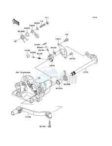 KX450F KX450FDF EU drawing Gear Change Mechanism