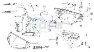 JET EURO X 50 E2 drawing HANDLEBAR / HANDLEBAR COVER / DASHBOARD