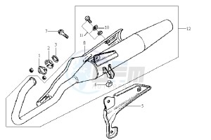 HUSKY 125 drawing EXHAUST