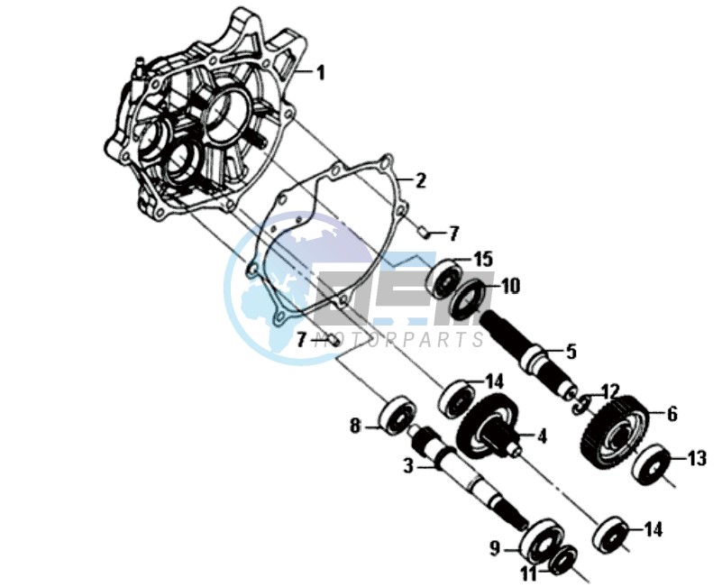 CRANKCASE - DRIVE SHAFT