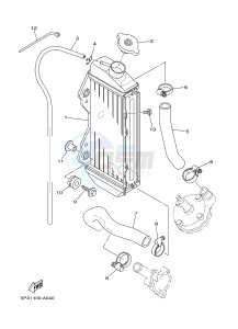 YZ85LW (1SN7 1SN9 1SP7 1SP9) drawing RADIATOR & HOSE