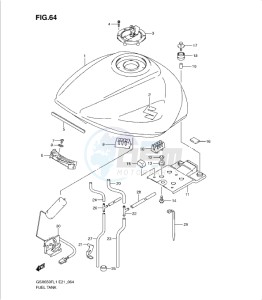 GSXF650 drawing FUEL TANK (GSX650FUL1 E21)