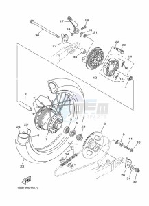 XTZ125E XTZ125 (1SBM) drawing REAR WHEEL