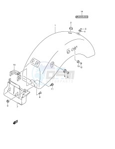 VL250 (E2) drawing REAR FENDER (MODEL K2 K3 K4)