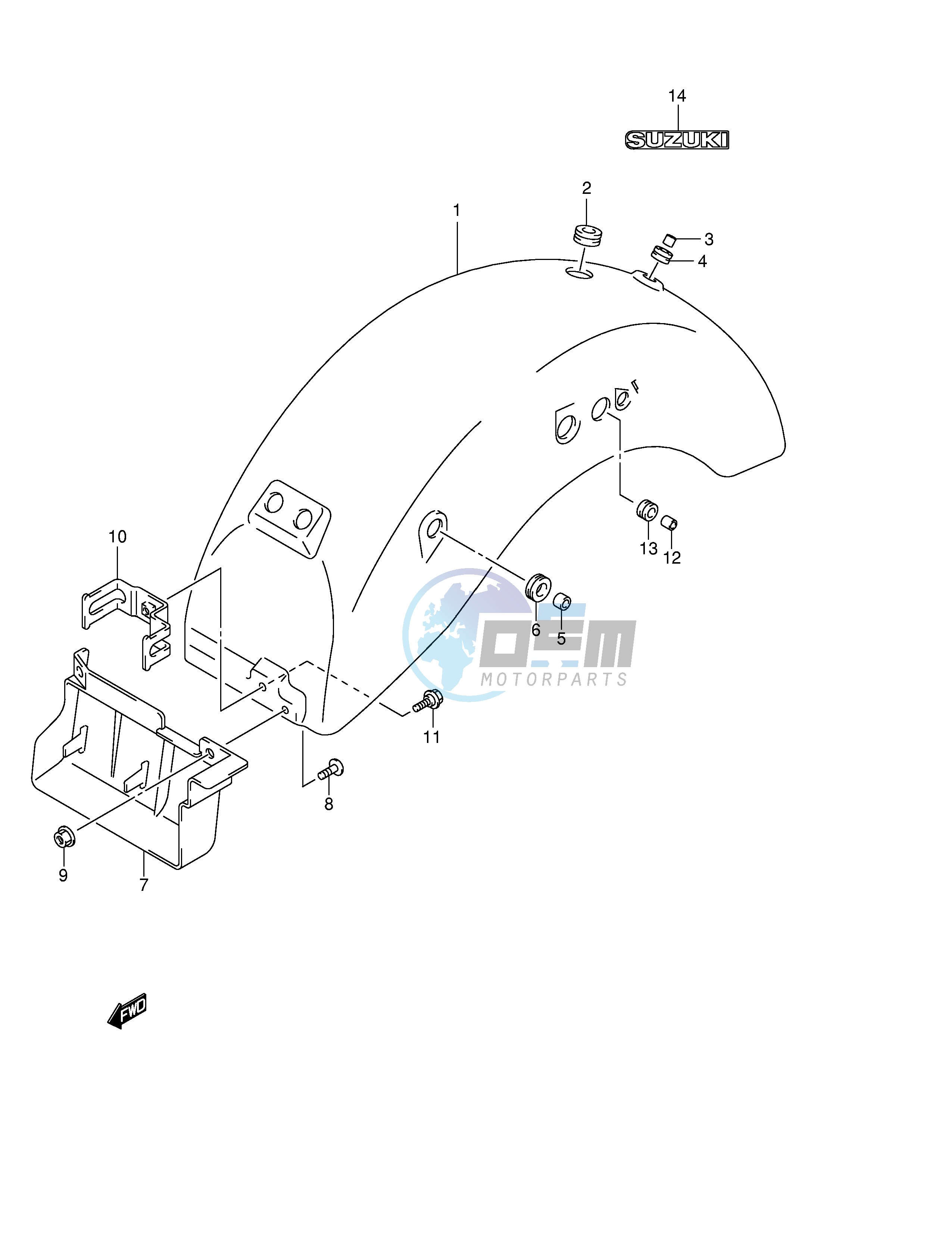 REAR FENDER (MODEL K2 K3 K4)