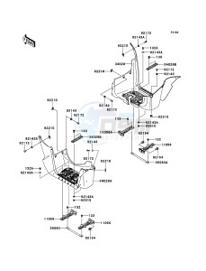 KVF750 4x4 KVF750LCF EU GB drawing Footrests