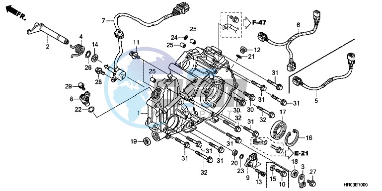 REAR CRANKCASE COVER