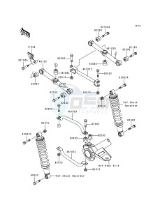 KLF 300 B [BAYOU 300] (B5-B9) [BAYOU 300] drawing REAR SUSPENSION