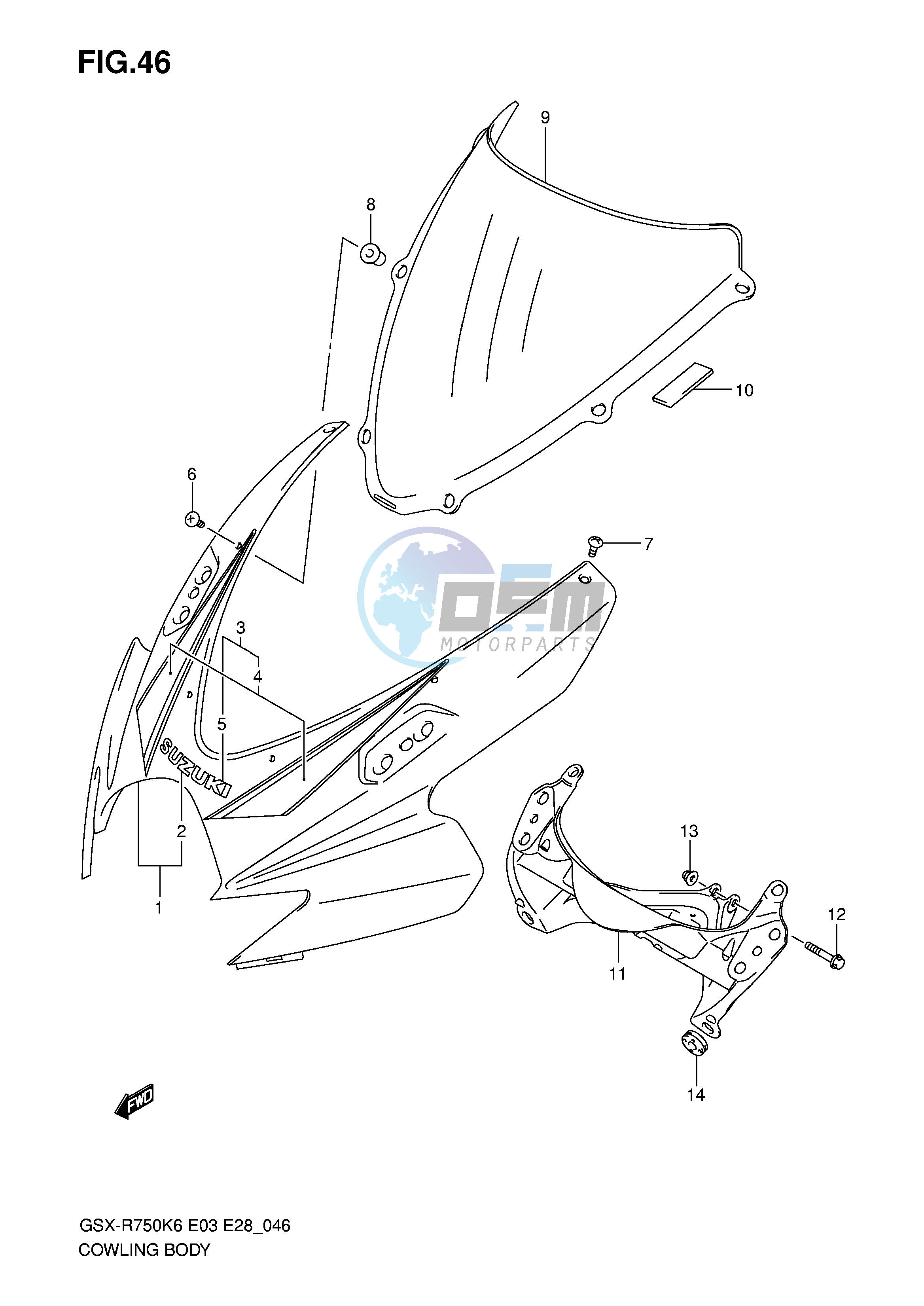 COWLING BODY (MODEL K6)