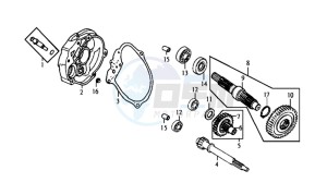 JET SPORT 50 drawing CRANKCASE - DRIVE SHAFT - CRANKCASE