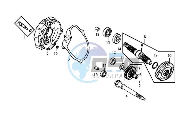 CRANKCASE - DRIVE SHAFT - CRANKCASE