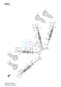 DL 650 V-STROM EU-UK drawing CAMSHAFT - VALVE