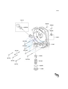 KSF 90 A [KFX90] (A7F-A9S) A9S drawing ENGINE COVER-- S- -