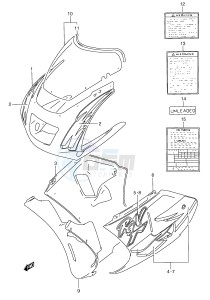 RGV250 (E24) drawing COWLING  BODY (MODEL P 33J)