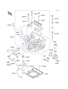 KLX 250 D [KLX250R] (D2-D4) [KLX250R] drawing CYLINDER HEAD