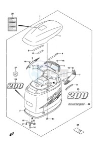 DF 200 drawing Engine Cover (2010 & Newer)