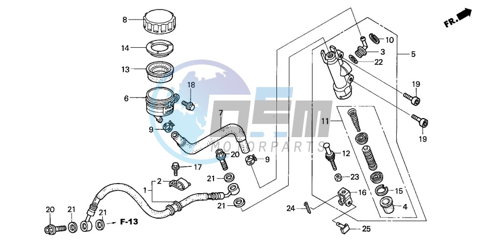 RR. BRAKE MASTER CYLINDER (CB1300/F/F1/S)