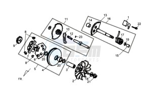 SYMPLY 150 drawing CLUTCH / V BELT