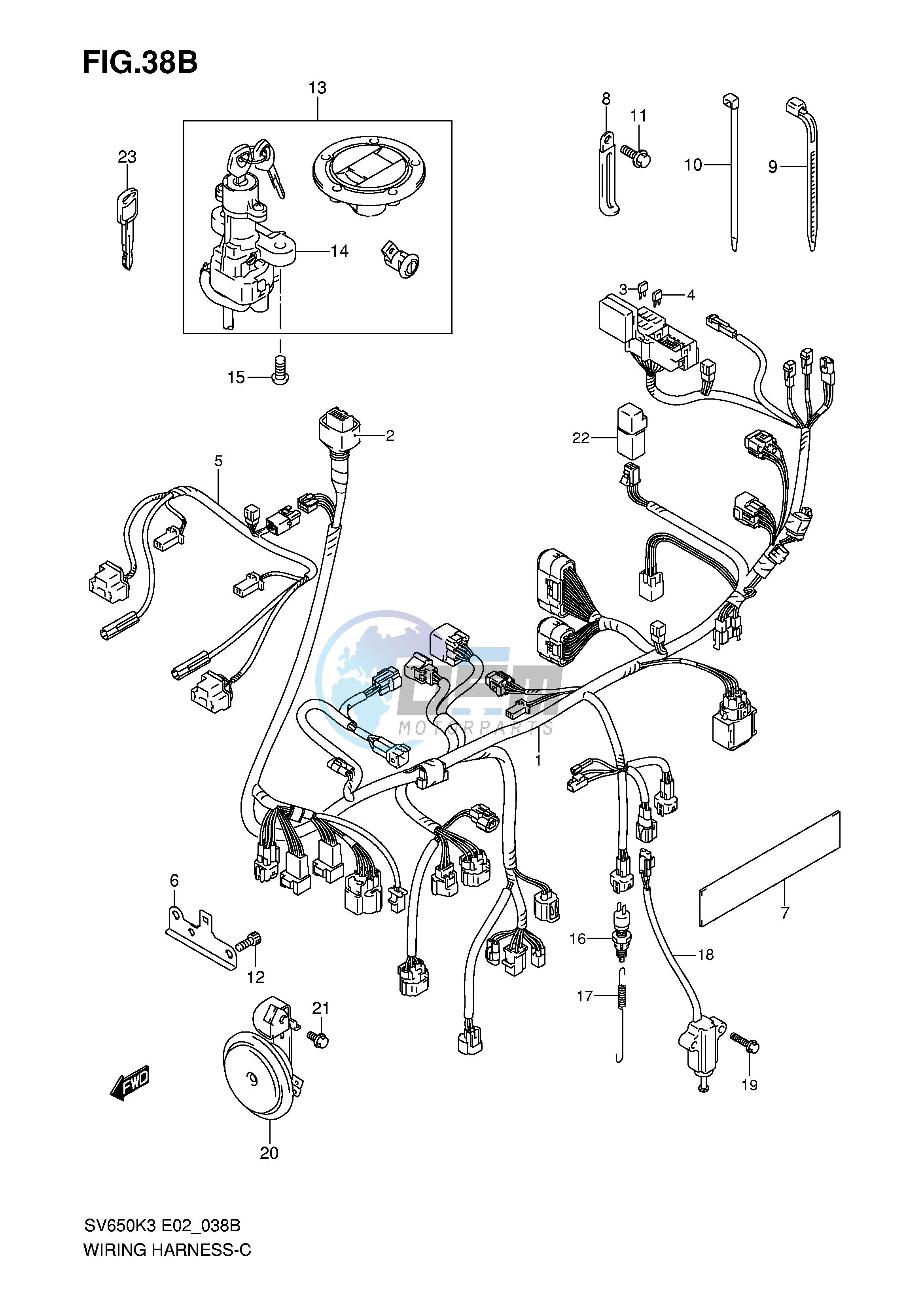 WIRING HARNESS (SV650SK7 SUK7)