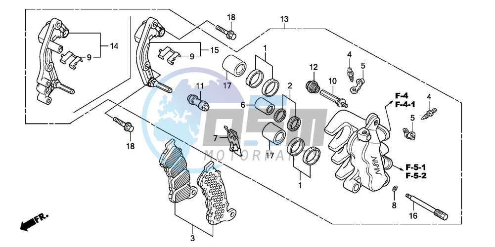 FRONT BRAKE CALIPER (FES1257/A7)(FES1507/A7)