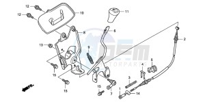 TRX420TE FOURTRAX ES drawing SELECT LEVER