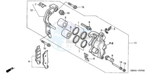 CRF250R9 Australia - (U) drawing FRONT BRAKE CALIPER