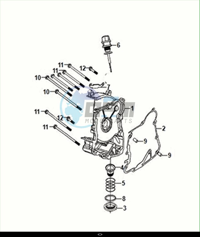 R. CRANK CASE COVER