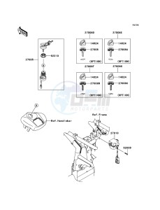 KFX700 KSV700A8F EU drawing Ignition Switch