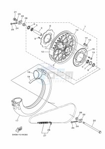 YZ85LW YZ85 (B0GB) drawing REAR WHEEL