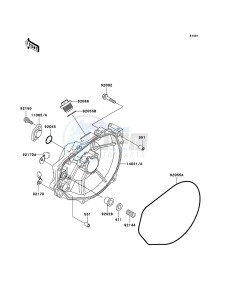 JET SKI 800 SX-R JS800-A3 FR drawing Engine Cover(s)