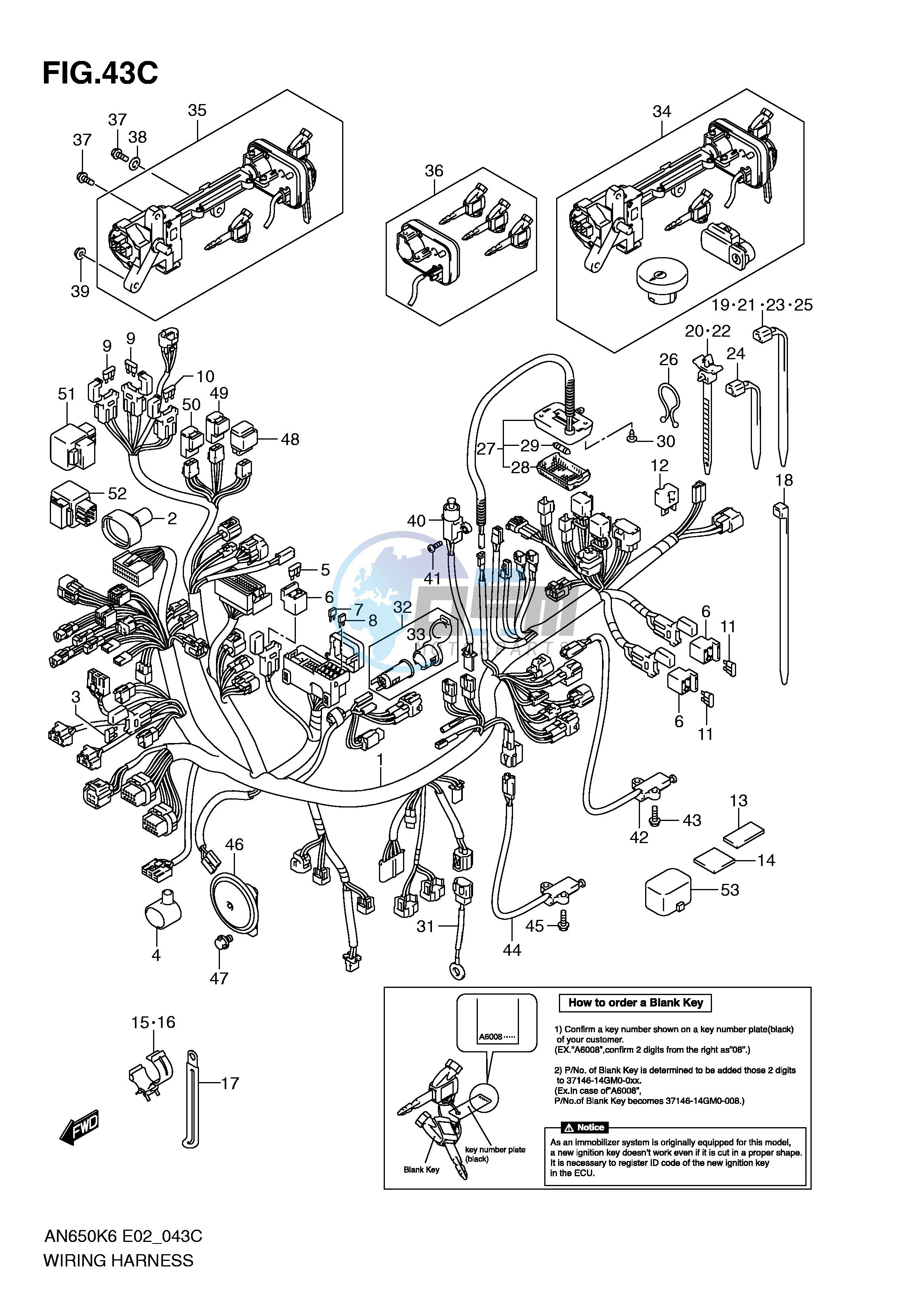 WIRING HARNESS (AN650AK9 AL0 E51)